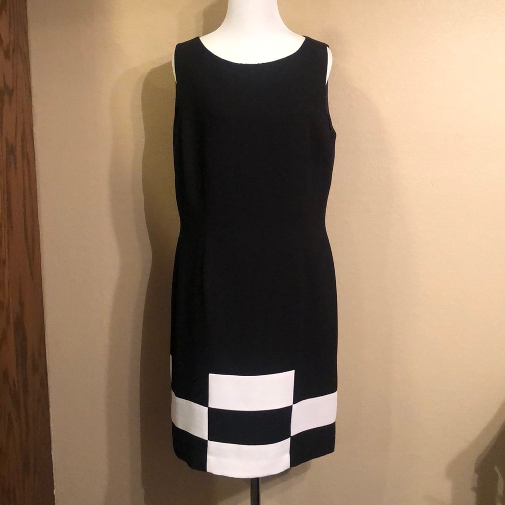Amanda Smith Black Checkered Dress